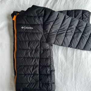 Columbia Kids Puffer Jacket - Dark Gray and Vibrant Orange